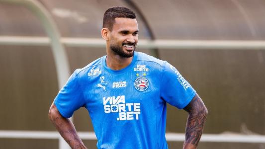 Atacante Willian José durante treino do Bahia no CT Evaristo de Macedo