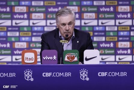 Carlo Ancelotti, técnico da Seleção Brasileira, em entrevista coletiva