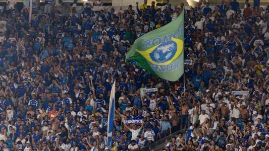 Torcida do Cruzeiro presente no Maracanã, em Belo Horizonte