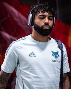Gabigol, do Cruzeiro, na Arena MRV, estádio do Atlético