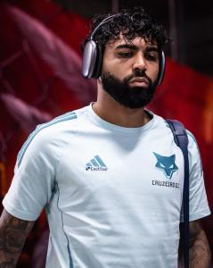 Gabigol, do Cruzeiro, na Arena MRV, estádio do Atlético