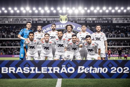 Time do Santos na Vila Belmiro