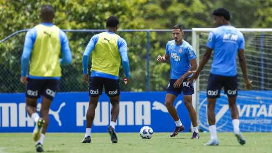 Jogadores do Bahia durante treino no CT Evaristo de Macedo