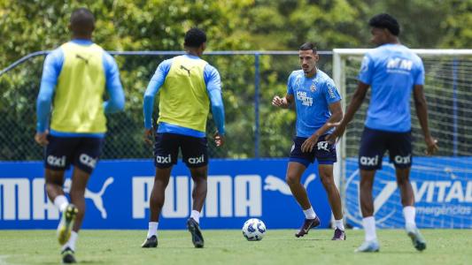 Jogadores do Bahia durante treino no CT Evaristo de Macedo