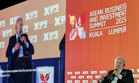 Presidente da República, Luiz Inácio Lula da Silva, durante a Cúpula Empresarial da ASEAN realizada em Kuala Lampur, Malásia.