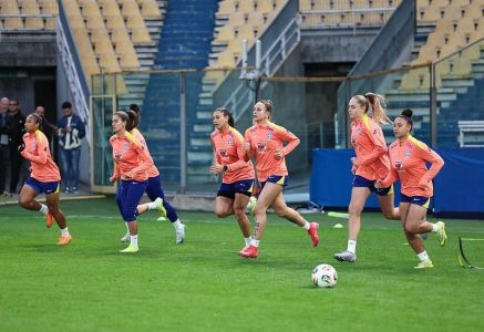 Seleção Brasileira Feminina durante treino em Parma, na Itália