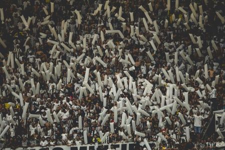 Torcida do Atlético durante duelo com Del Valle, pela semifinal da Sul-Americana