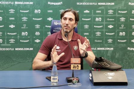 Luis Zubeldía, técnico do Fluminense, em entrevista coletiva