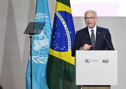 Mukhtar Babayev, presidente da COP 29, discursa na cerimonia de abertura a 30ª Conferência das Partes