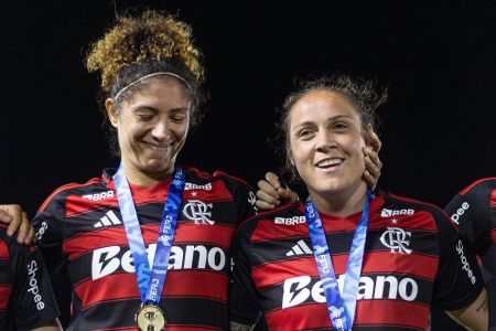 Cristiane e Gláucia, duas das principais jogadores do Flamengo em 2025