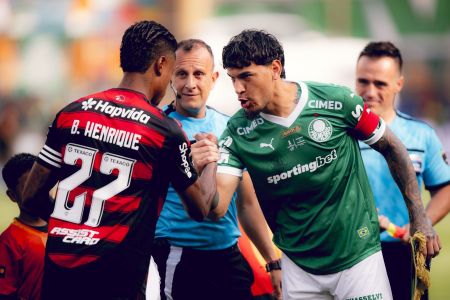 Palmeiras x Flamengo: Gustavo Gómez e Bruno Henrique na decisão da Libertadores no Monumental de Lima, no Peru