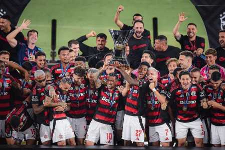 Time do Flamengo ergue taça do Campeonato Brasileiro no Maracanã