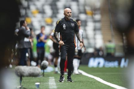 Jorge Sampaoli, técnico do Atlético, durante jogo pelo Brasileirão