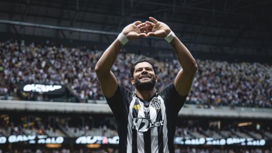 Hulk comemora gol pelo Atlético contra o Vasco, na Arena MRV