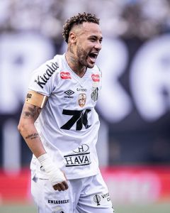 Neymar durante jogo do Santos
