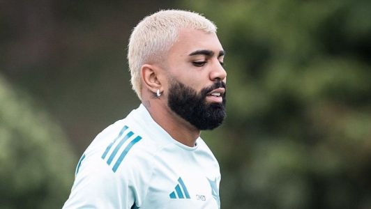 Gabigol em treinamento na Toca da Raposa II