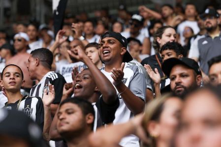 Torcida do Atlético na Arena MRV, palco do jogo contra o Betim