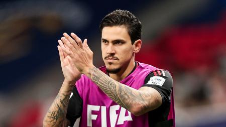Pedro, atacante do Flamengo, em partida contra o Pyramids-EGI