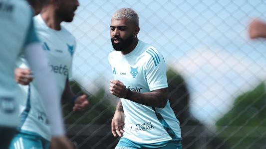 Gabigol em treinamento no Cruzeiro