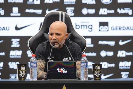 Jorge Sampaoli, técnico do Atlético, em entrevista coletiva na Arena MRV