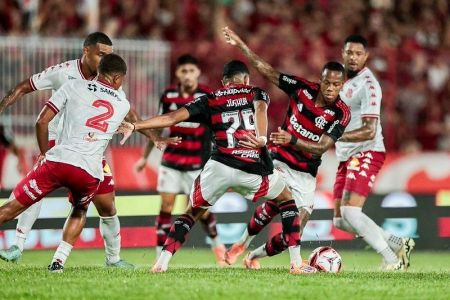 O Flamengo foi derrotado pelo Bangu no Campeonato Carioca