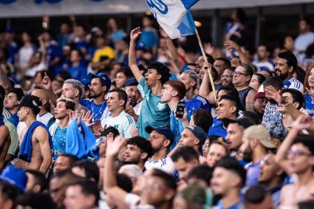 Torcida do Cruzeiro durante a partida com o Uberlândia, pelo Campeonato Mineiro
