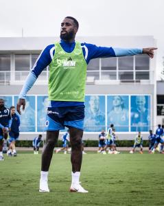 Gerson em treinamento na Toca II, em Belo Horizonte