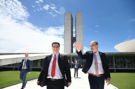 Senador Nelsinho Trad (PSD -MS), encontra com o deputado alemão Rainer Rothfuß, integrante do Bundestag e presidente do Grupo Parlamentar Brasil Alemanha