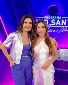 Fátima Bernardes e Patrícia Abravanel no Programa Silvio Santos