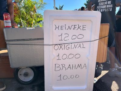 Preços das bebidas vendidas no Então, Brilha! 2026