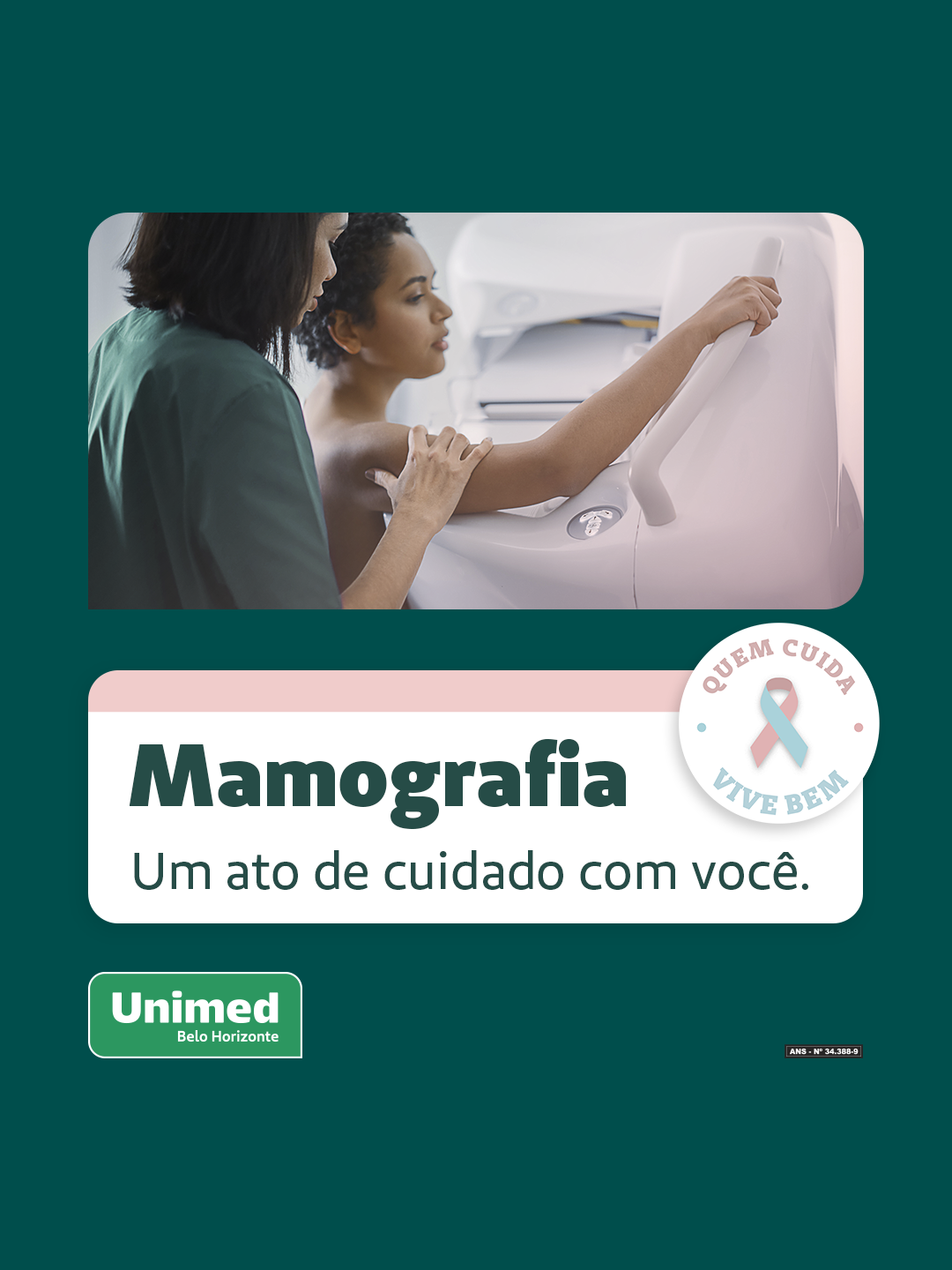 Unimed-BH facilita realização de mamografia, com ação que estende campanha do Outubro Rosa até novembro