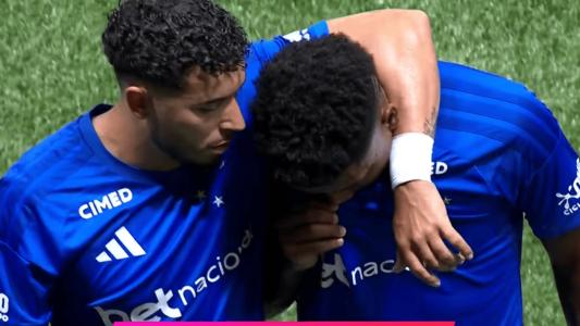Arroyo, do Cruzeiro, deixa jogo chorando após derrota