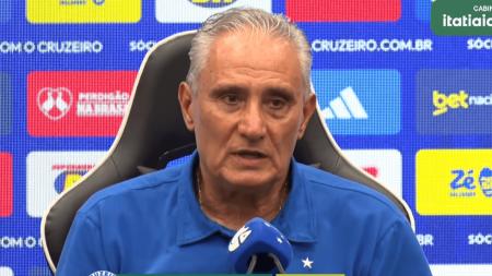 Tite, técnico do Cruzeiro, em entrevista coletiva
