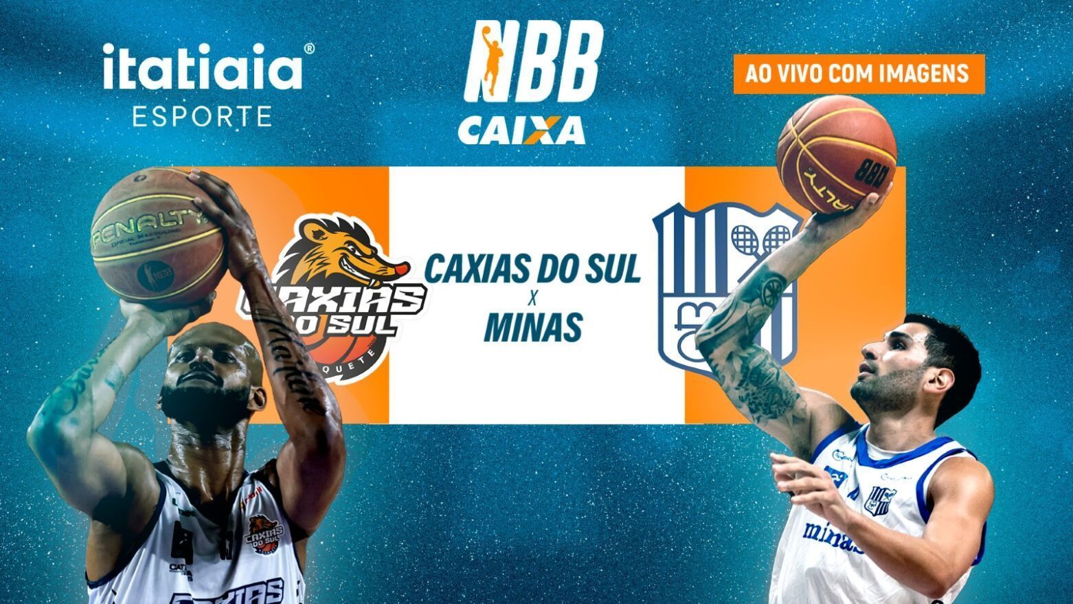 Caxias do Sul x Minas pelo NBB: assista, ao vivo e com imagens, à transmissão da Itatiaia