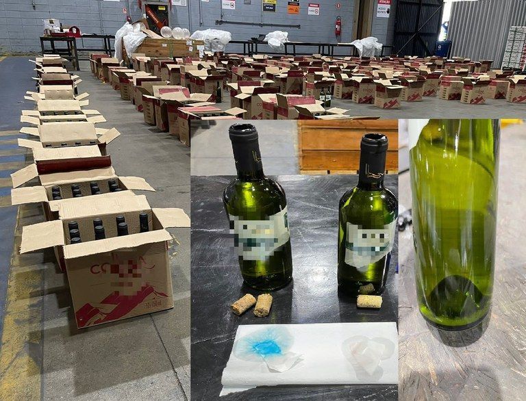 Operação da PF mira esquema de tráfico de cocaína diluída em garrafas de vinhos, em SP