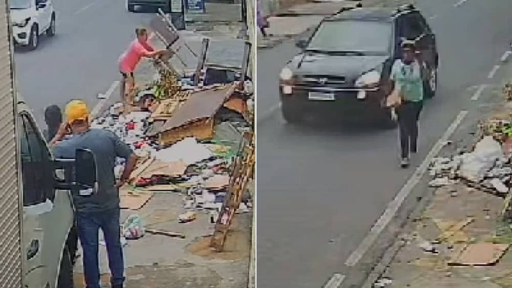 Vídeo: acumulo de entulho em calçada provoca problemas em rua de Ribeirão das Neves