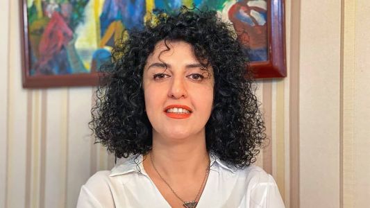 A ativista iraniana Narges Mohammadi, premiada nesta sexta-feira (6) com o Prêmio Nobel da Paz