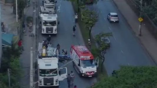 A batida foi na Via do Minério,  pouco depois da Estação Diamante, na manhã desta quarta-feira (26)