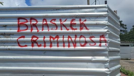 A Braskem informou que a área de risco do mapa definido pela Defesa Civil municipal está 100% desocupada