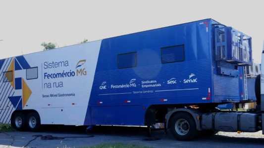​​A carreta de gastronomia do Senac é uma das atrações do evento ​