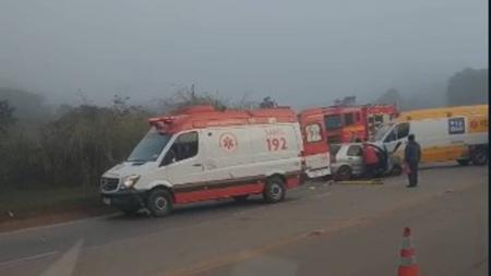 A criança foi encaminhada ao hospital pela aeronave Arcanjo, do Corpo de Bombeiros de Minas Gerais