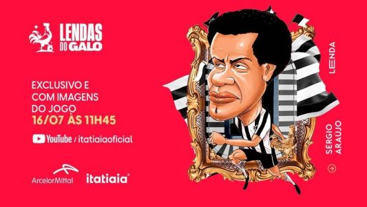 A história de Sérgio Araújo, um dos ídolos do Atlético confirmados no Lendas do Galo