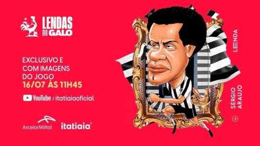 A história de Sérgio Araújo, um dos ídolos do Atlético confirmados no Lendas do Galo