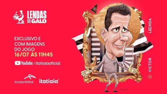 A história de Victor, um dos ídolos do Atlético que estará no Lendas do Galo