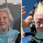 Idosa de 104 anos quebra recorde mundial ao saltar de paraquedas; veja vídeo