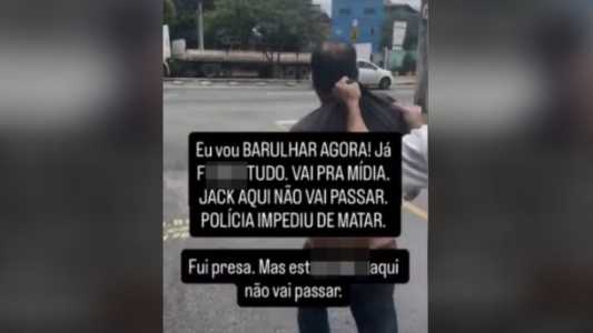 A mãe da criança filmou parte do espancamento e o momento em que o homem foi levado para a Vila Joana D'arc