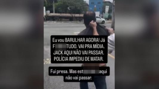 A mãe da criança filmou parte do espancamento e o momento em que o homem foi levado para a Vila Joana D'arc