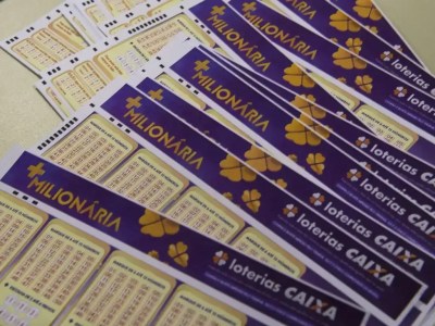 Volantes da +Milionária, umas das loterias da Caixa