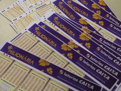 Volantes da +Milionária, umas das loterias da Caixa