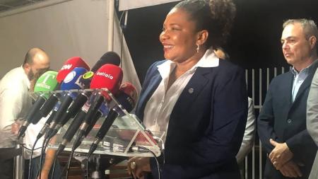 A ministra da Cultura, Margareth Menezes, concedeu entrevista coletiva nesta sexta-feira (17) para falar sobre a reabertura do espaço